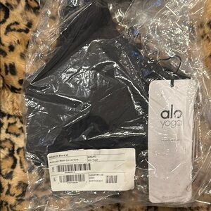 Alo Yoga Airbrush Mesh Corset Tank Top-Black | Size M | NWT